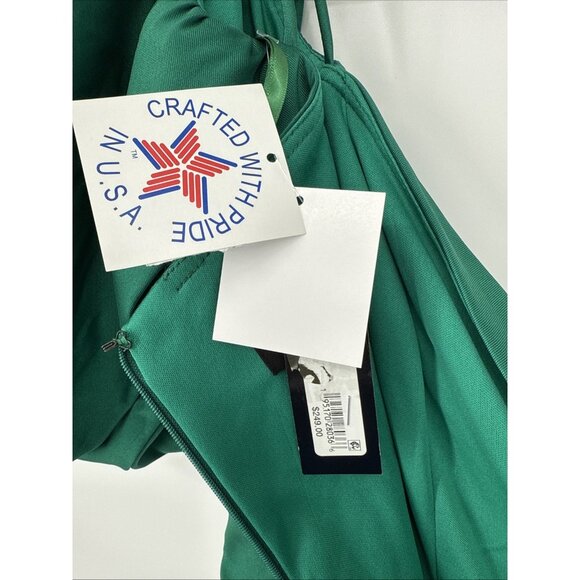 Betsy & Adam Women's Size 4 Green Off Shoulder Balloon Sleeve Cocktail Dress NWT - Picture 10 of 11